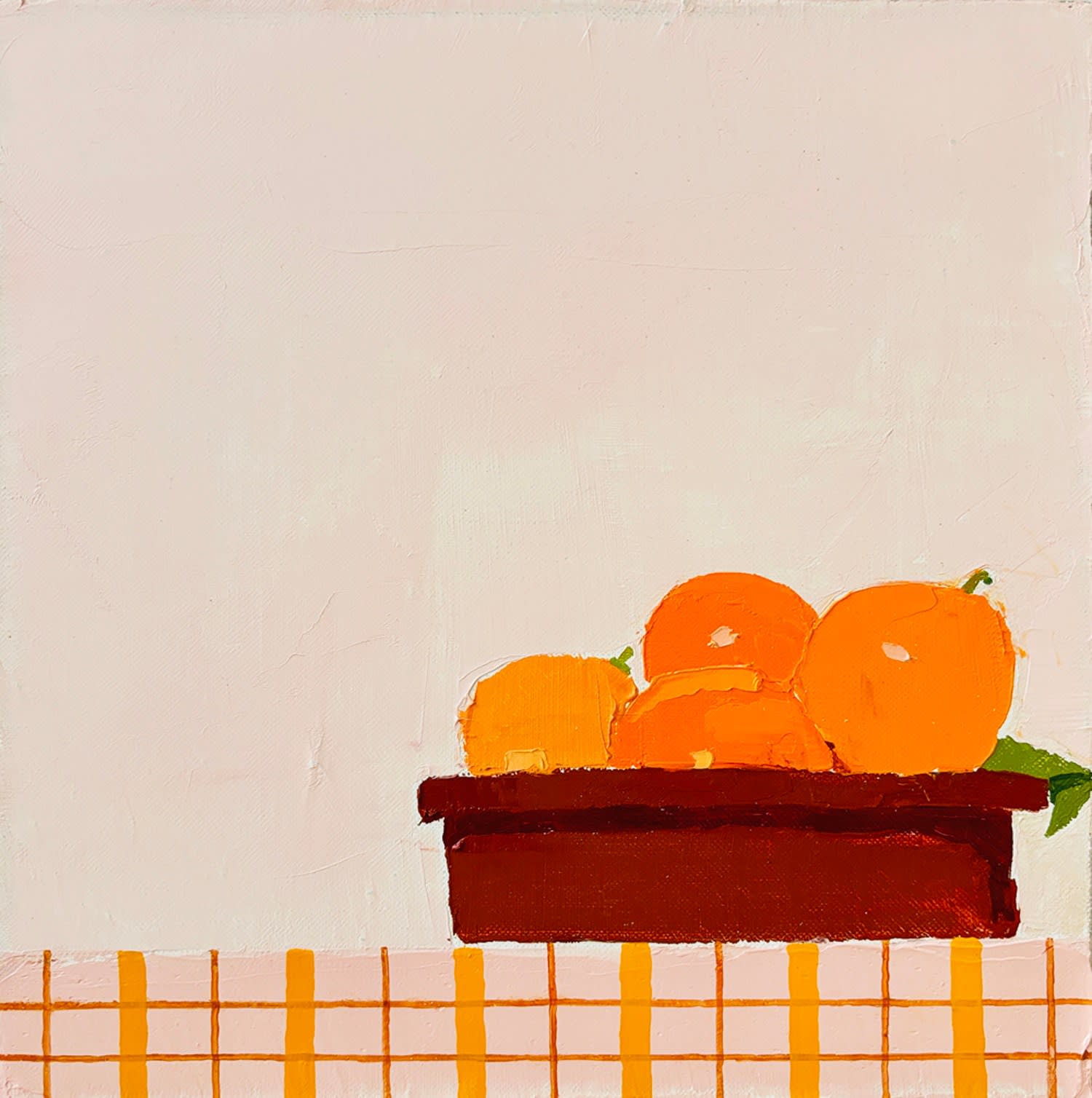 Sydney Licht, Still Life With Oranges in Clay Dish, 2024