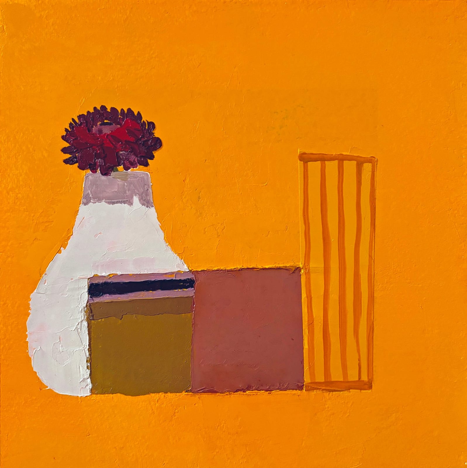 Sydney Licht, Still Life with Pink Vase & Matchbox, 2024