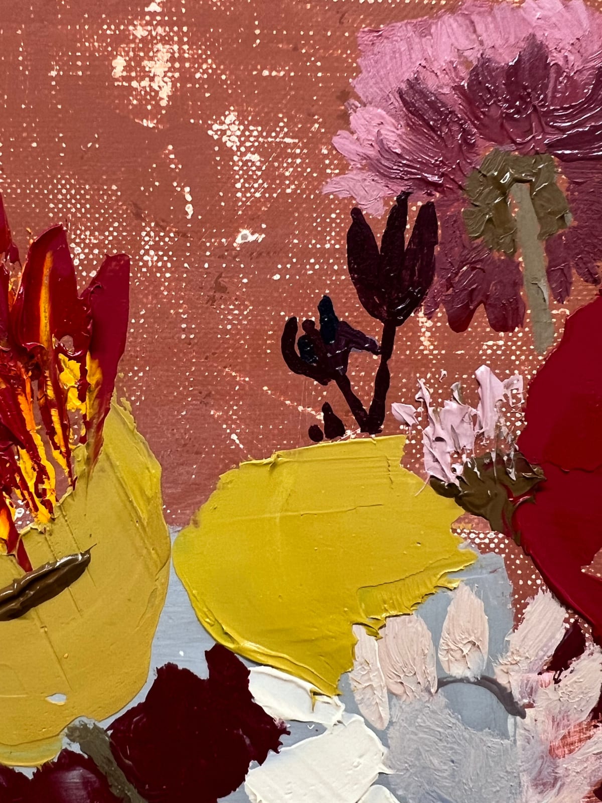 Sydney Licht, Still Life with Flowers & Tape, 2025