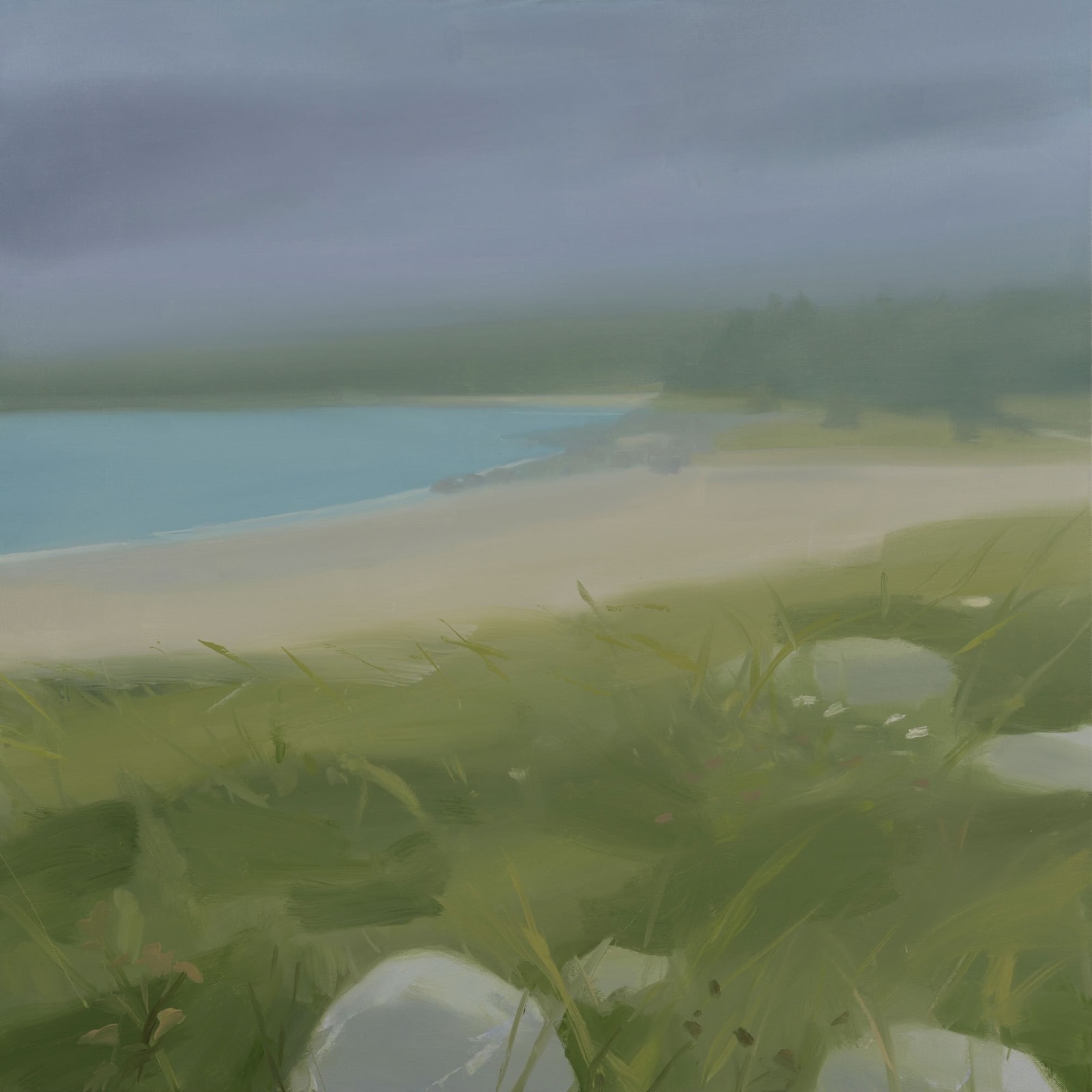 Sara MacCulloch, Rain and fog at Crystal Crescent, 2025