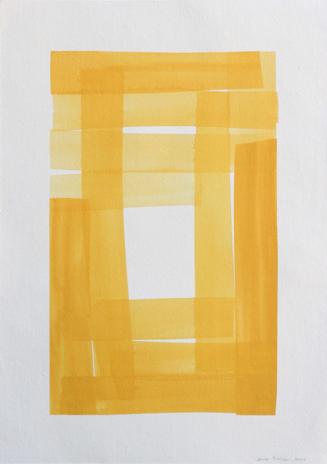 Joanne Freeman, Squares and Strokes (Yellow_22), 2025