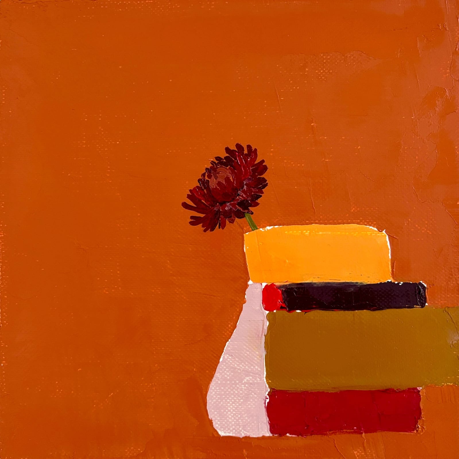 Sydney Licht, Still Life With Matchbox and Flower, 2024