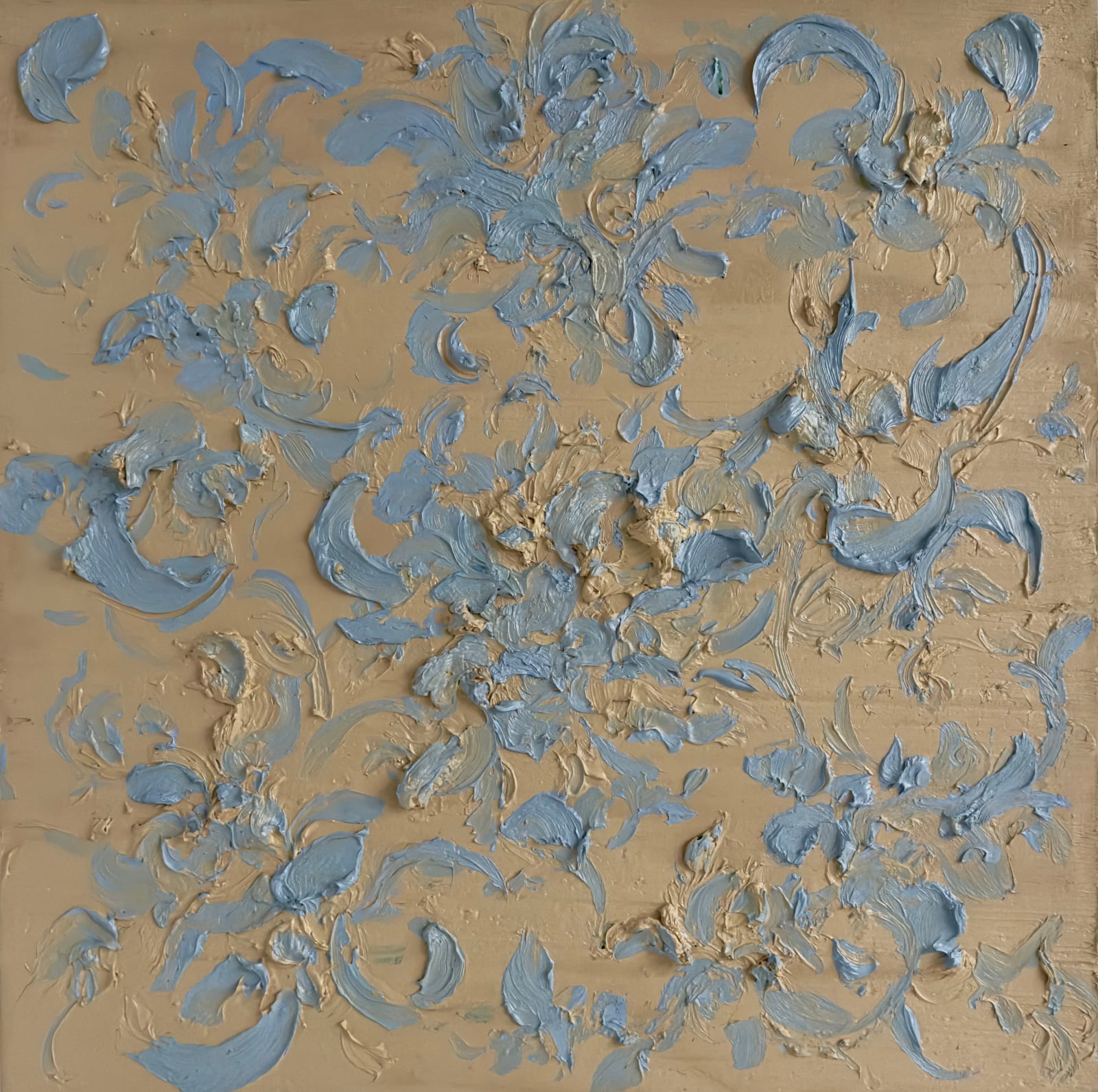 Tess Michalik, Bernini's Stucco Guy in Blue, 2024