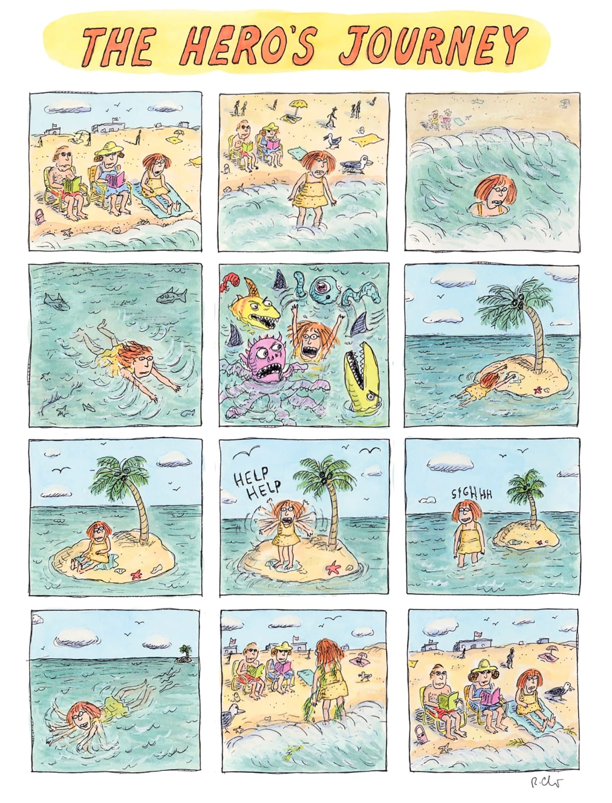 Roz Chast, The Hero's Journey, 2018, Aug. 20