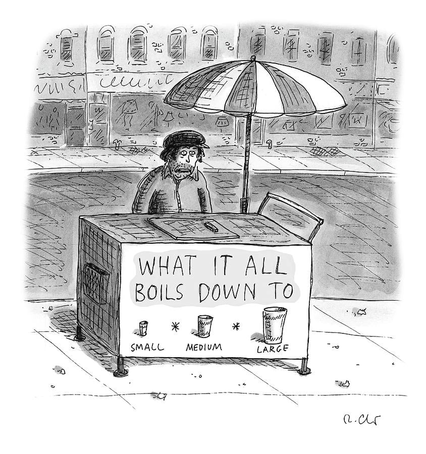 Roz Chast, What It All Boils Down To, 2019, June 3
