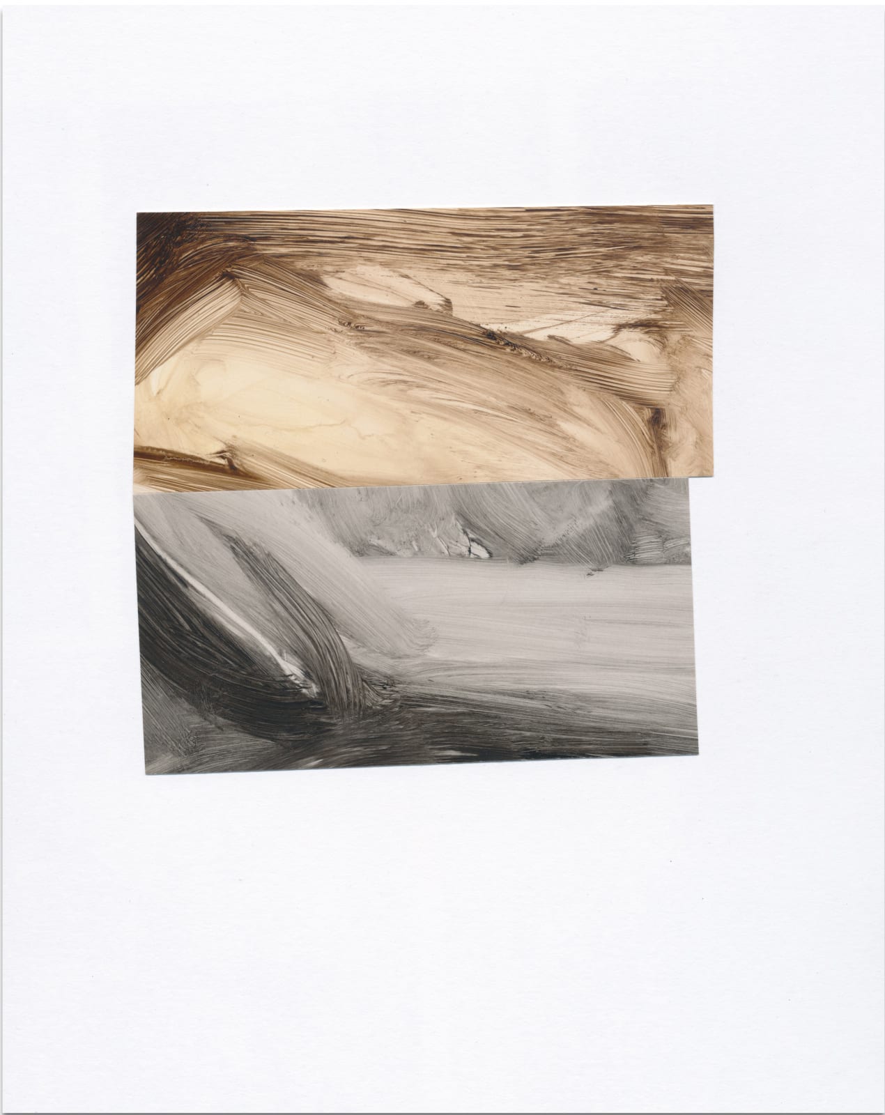 abstract brown and gray oil painting