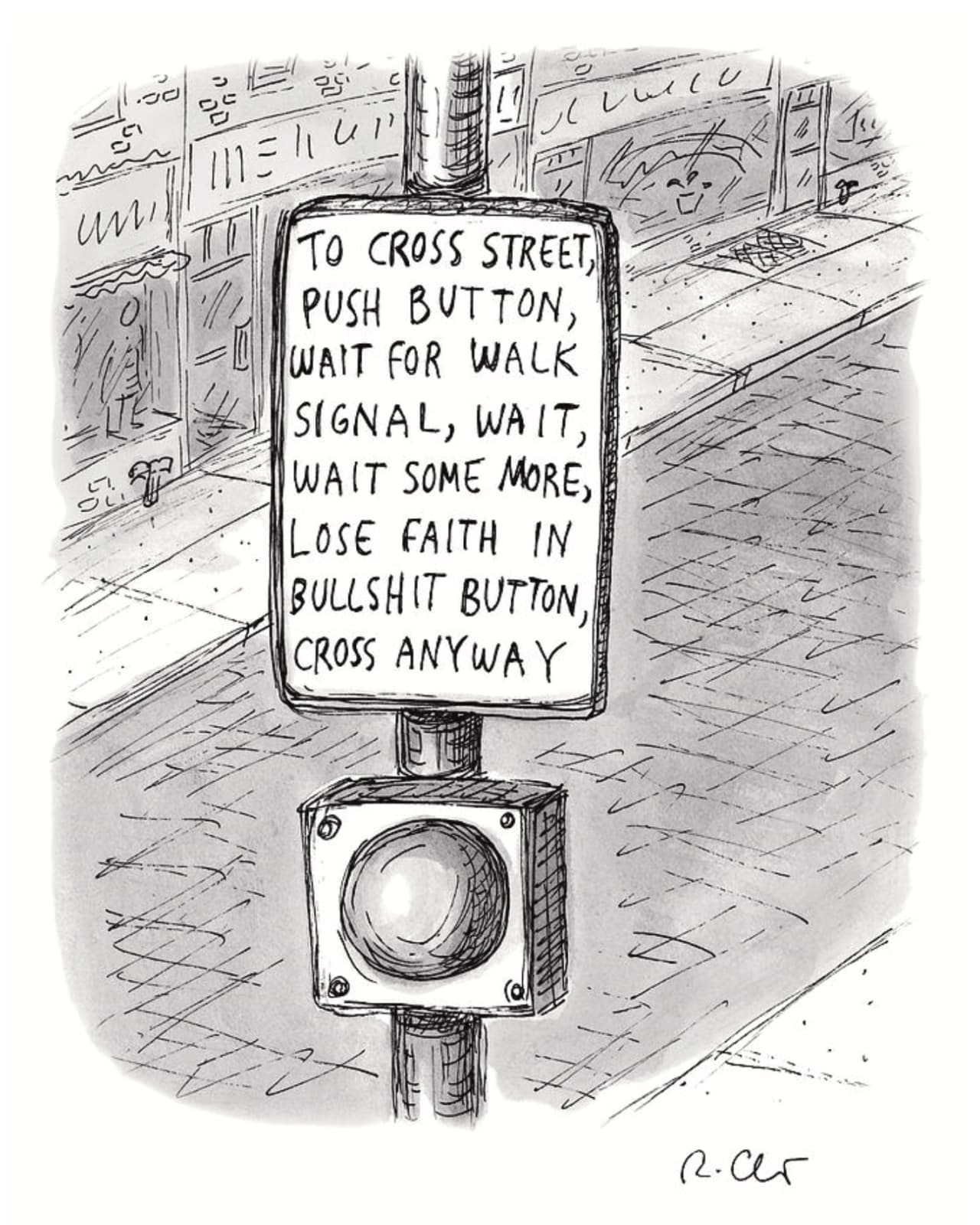 Roz Chast, To Cross Street, 2018, Nov. 12