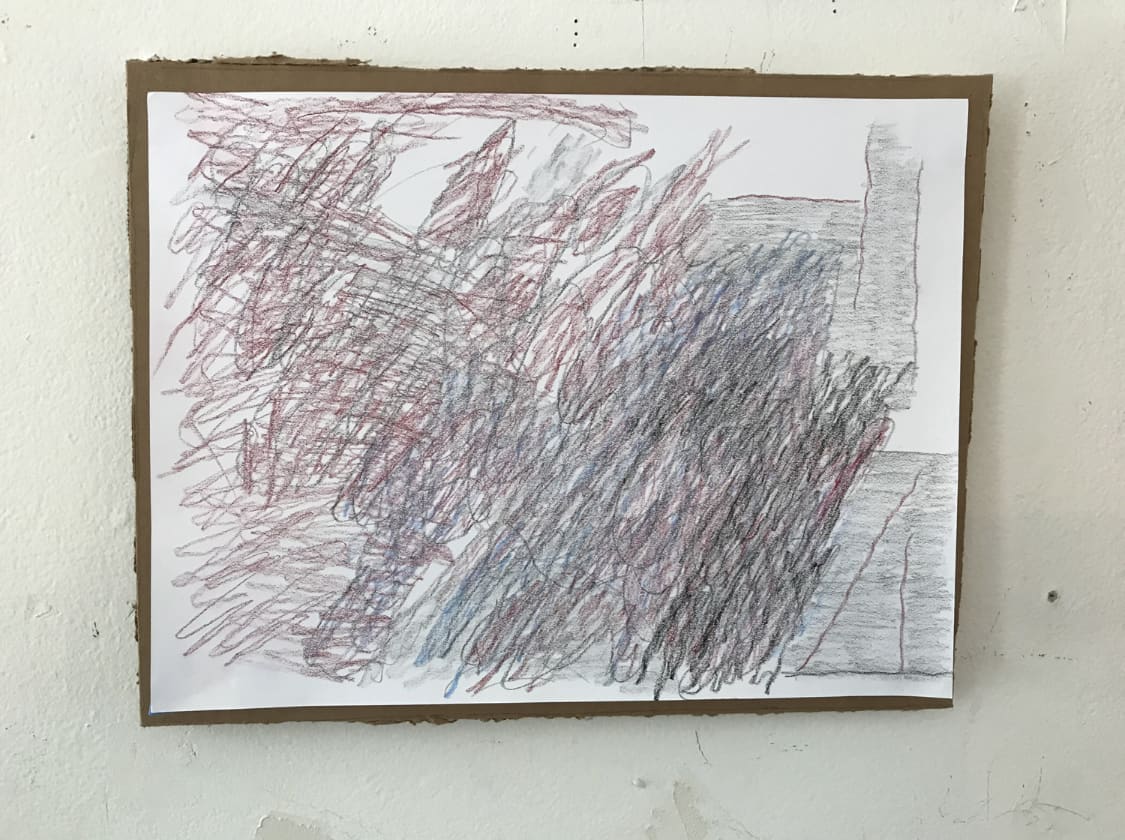 Scribble o paper in grey and red