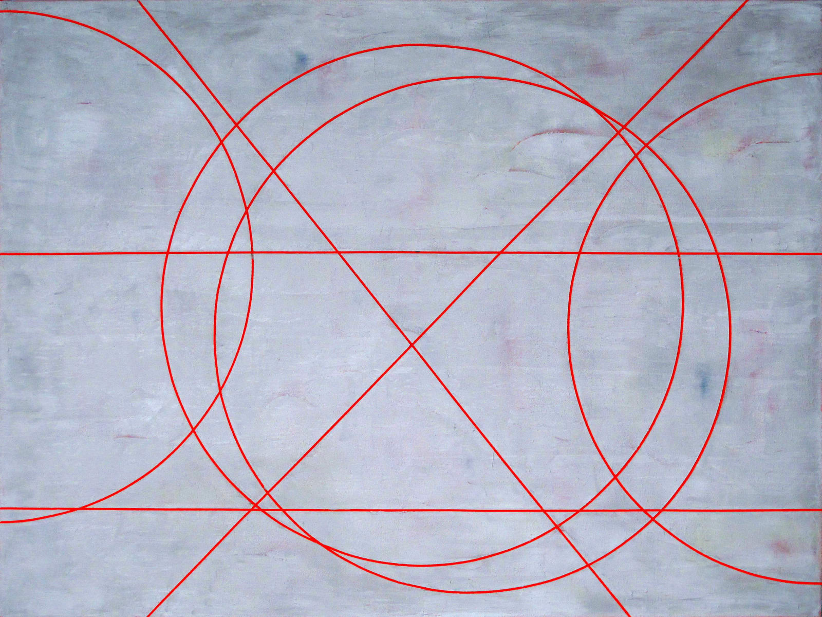 Gudrun Mertes-Frady, Graphite Over Red, 2014-2016