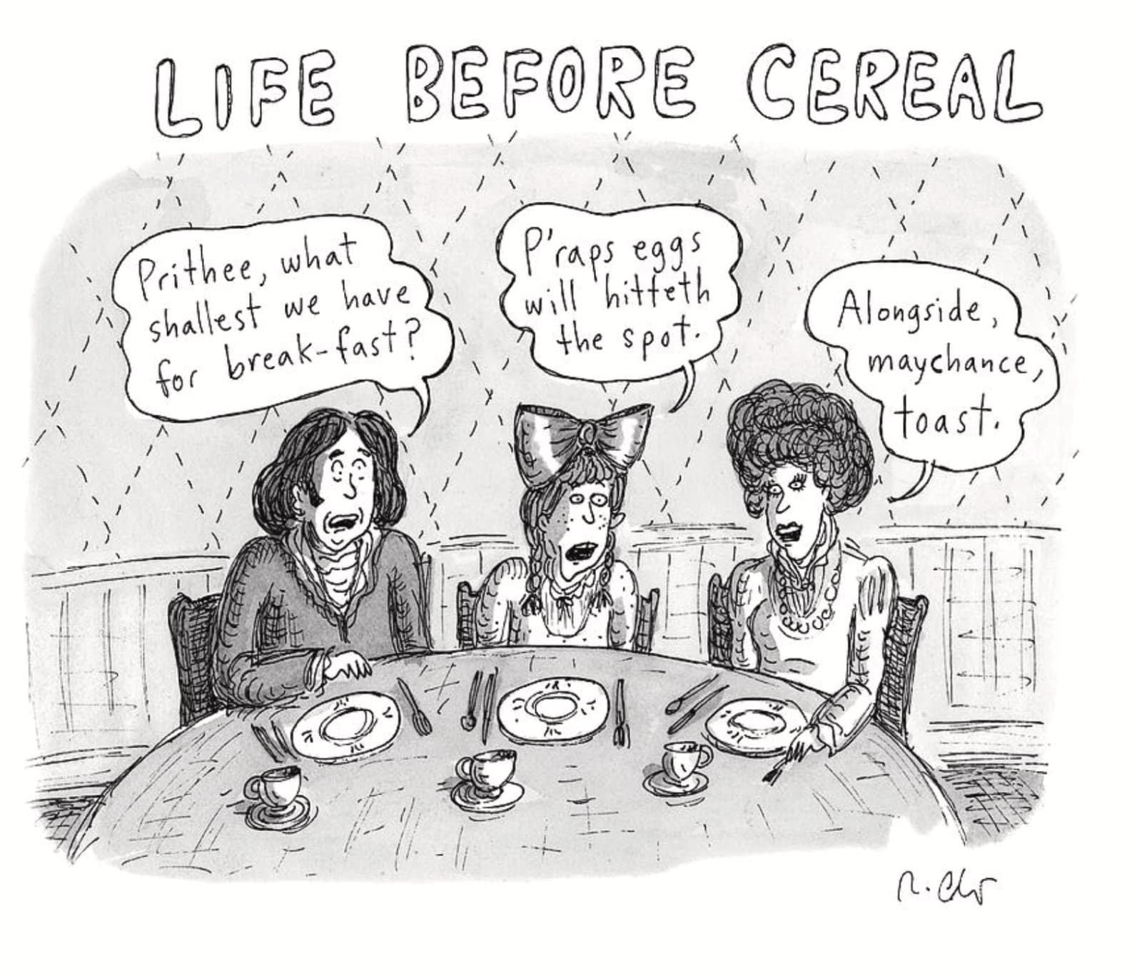 Roz Chast, Life Before Cereal, 2019, June 24
