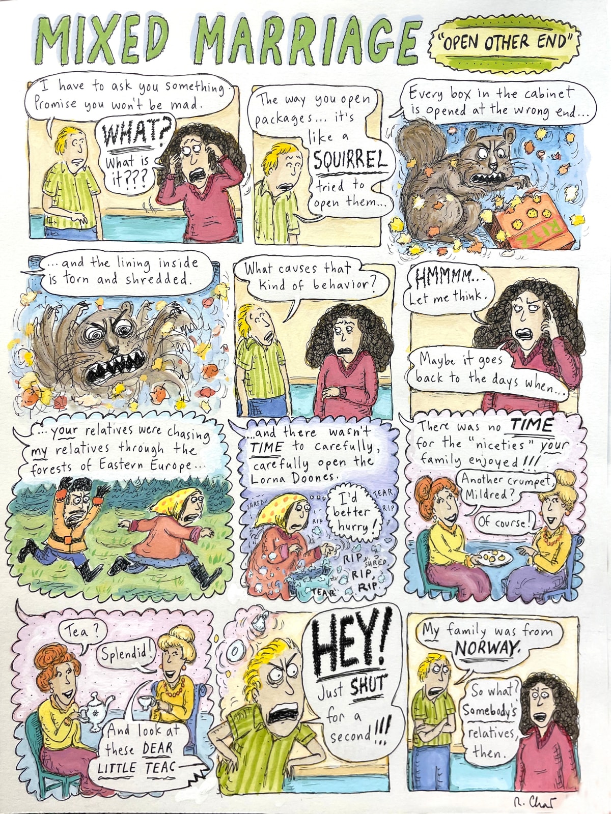 Roz Chast, Mixed Marriage:Open Other End, nd