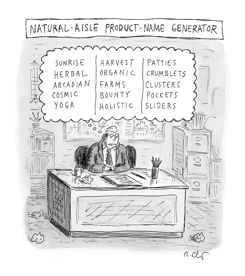 Roz Chast, Natural Aisle Product Name Generator, 2021, April 19