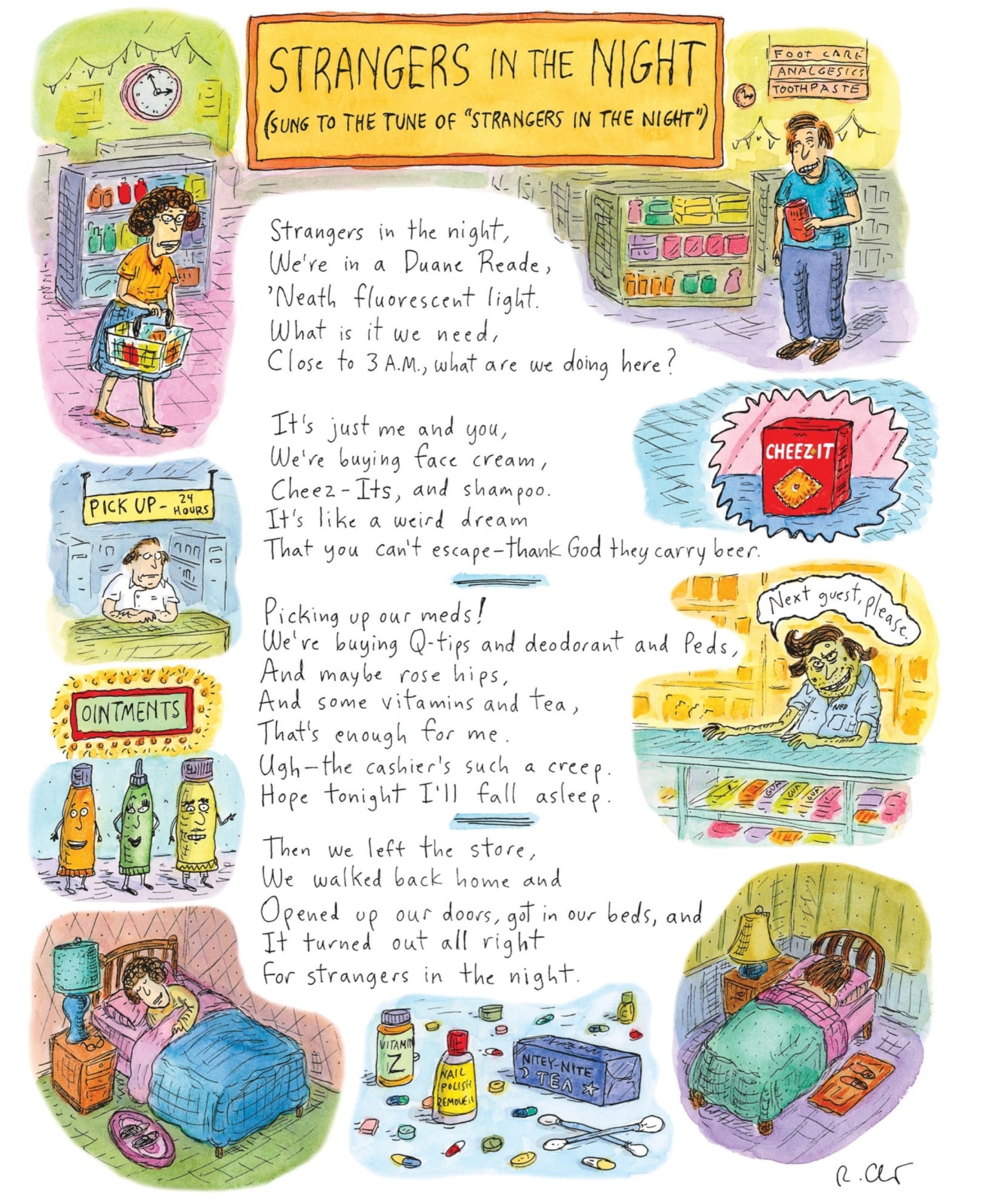 Roz Chast, Strangers in the Night, 2020, Feb 2