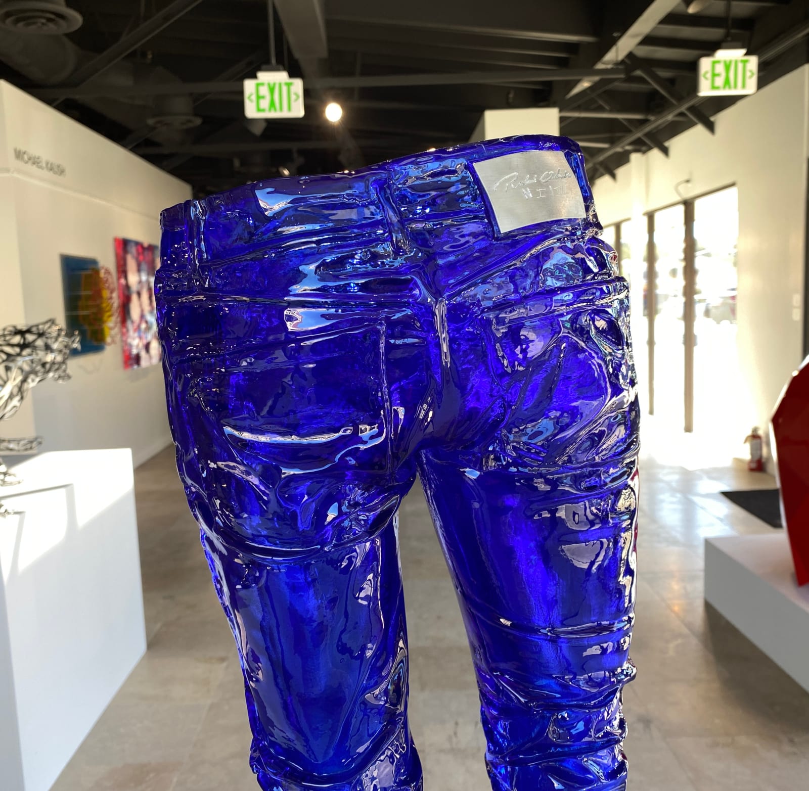 Richard Orlinski, Wild Denim, Crystal Blue Jeans - 70 cm
