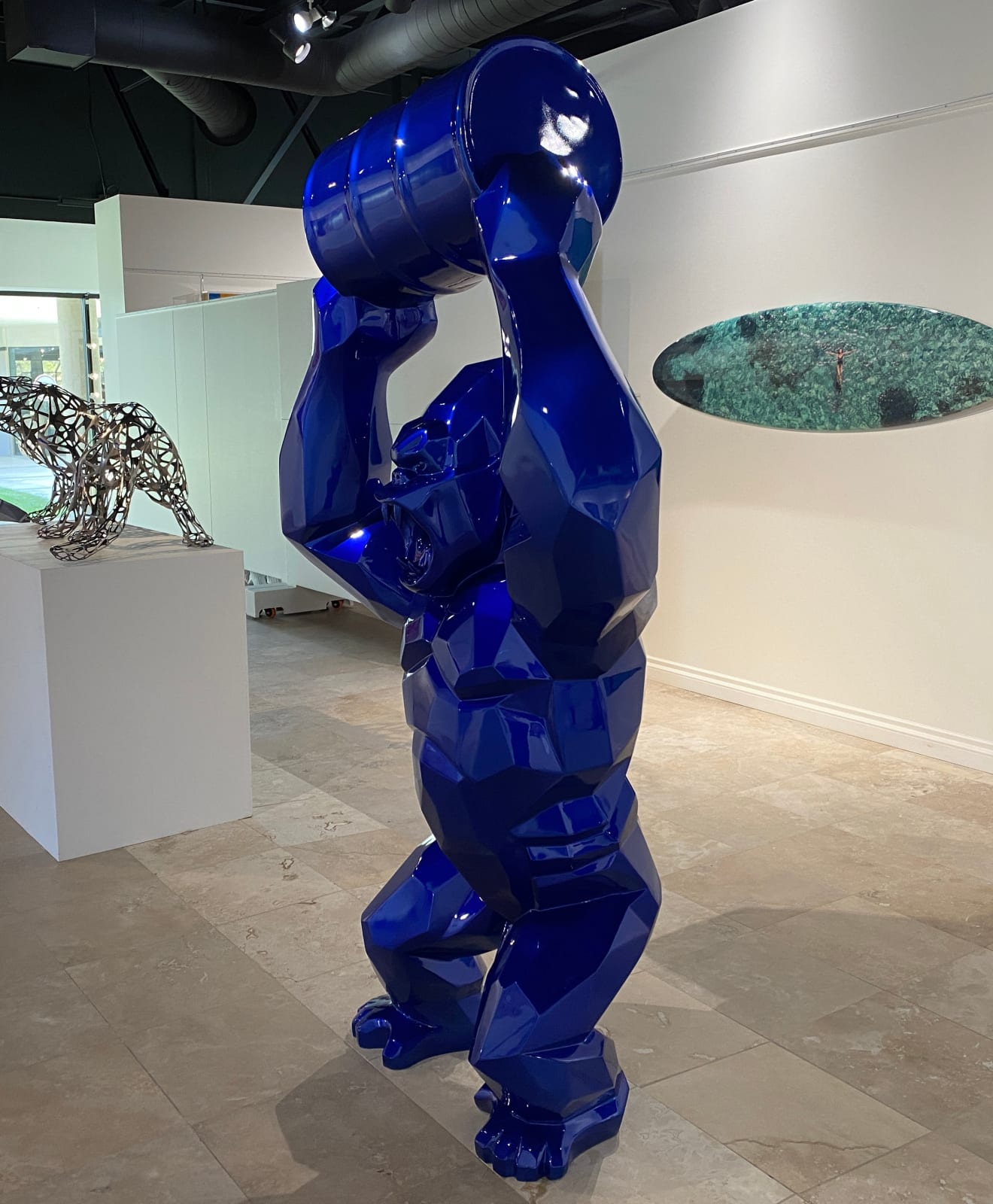 Richard Orlinski, Kong Baril - 200 cm Bleu Mick 6/8