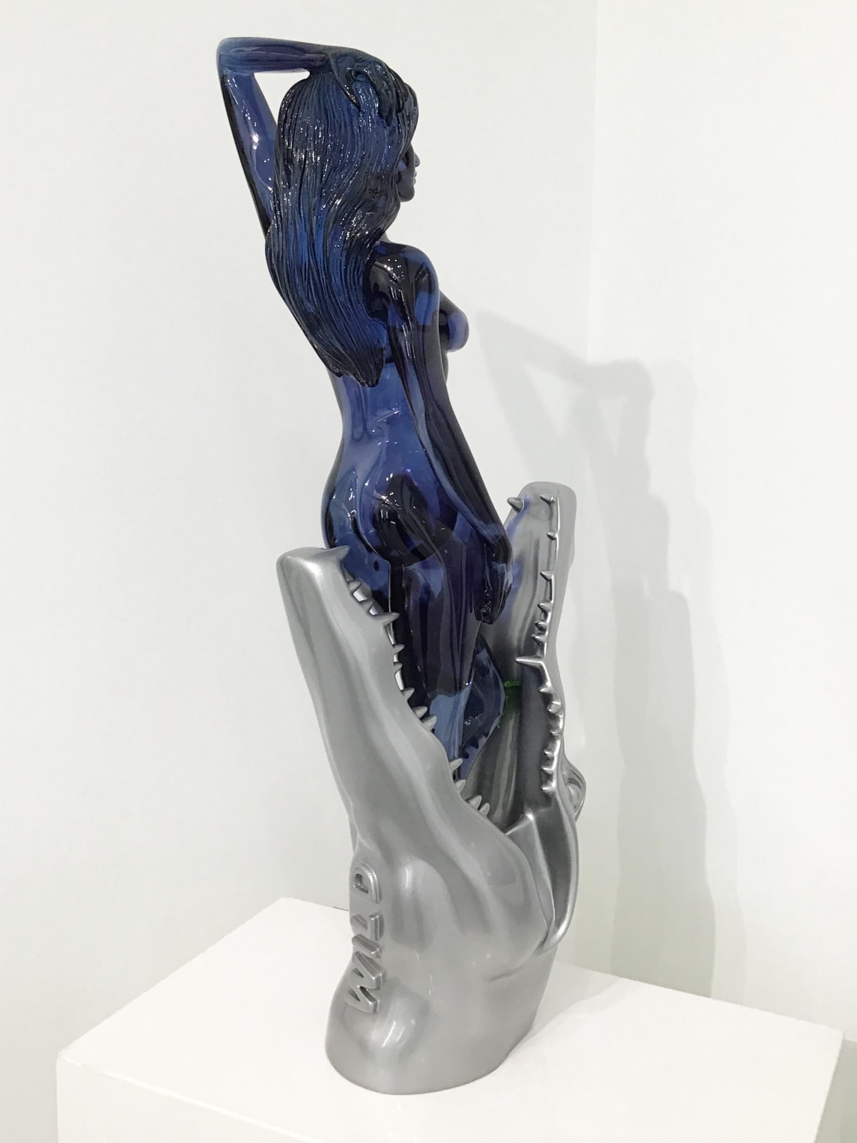 Richard Orlinski, Pin Up Blue Crystal Clear and Chrome