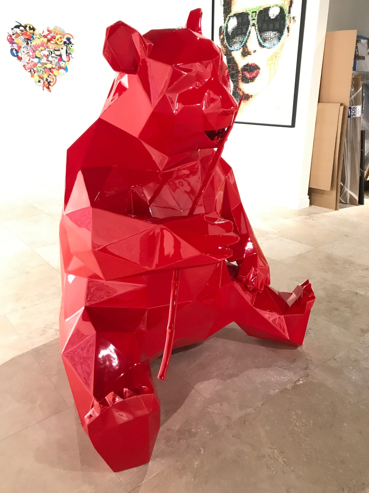 Richard Orlinski, Panda - 130 cm Orlinski Red 6/8