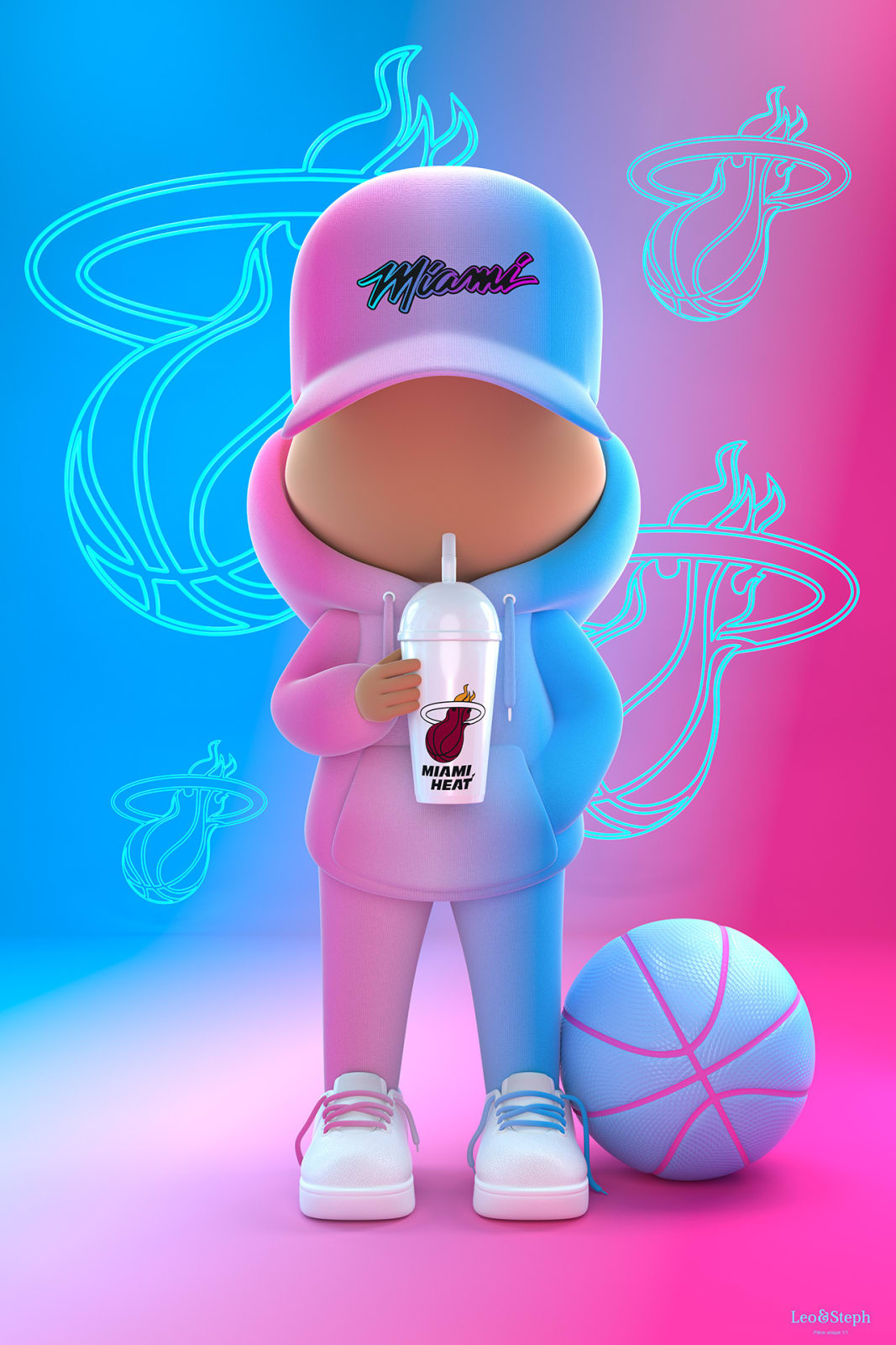 Leo et Steph, Kidcup Miami Heat V3 (Large), 2021