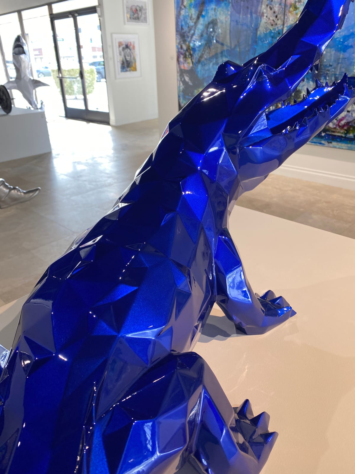 Richard Orlinski, Crocodile - 110 cm Bleu Mick 48/50