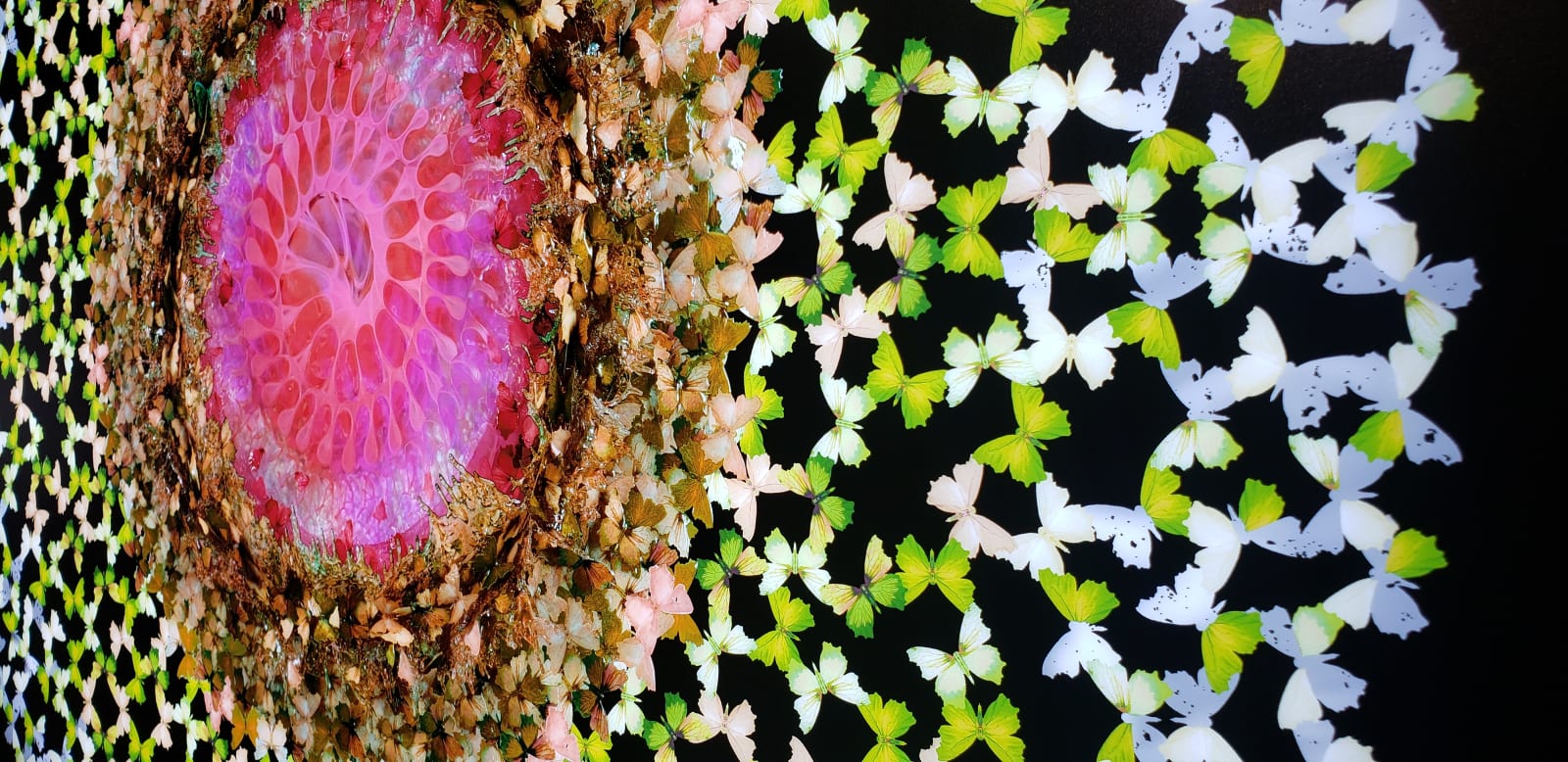 Annalù, Dreamcatcher LED Light Print Green Red 110cm