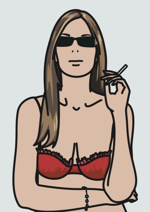 Julian Opie, Ruth Smoking 4, 2006