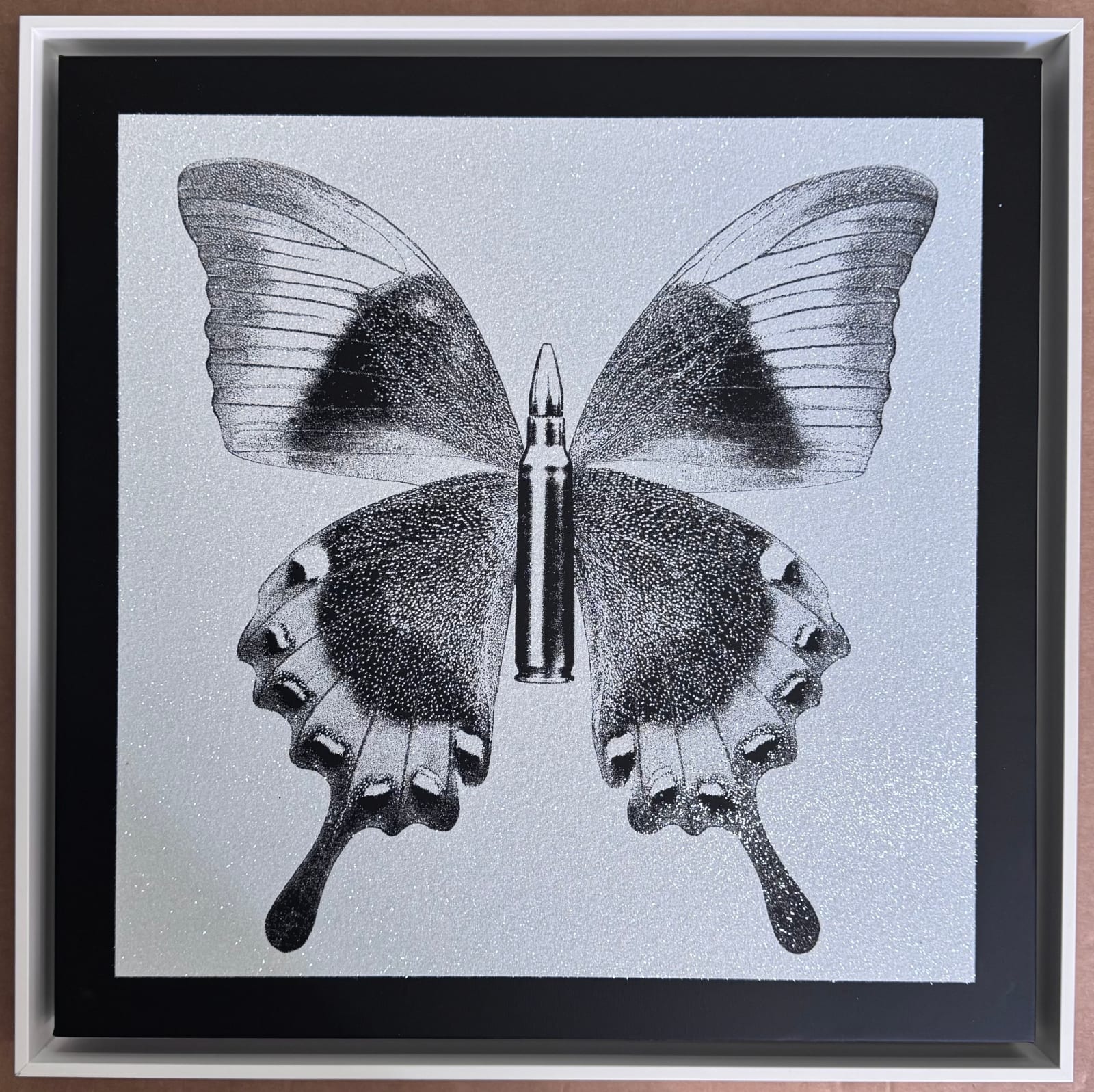 Rubem Robierb, Small Butterflies - Black on White, 2025
