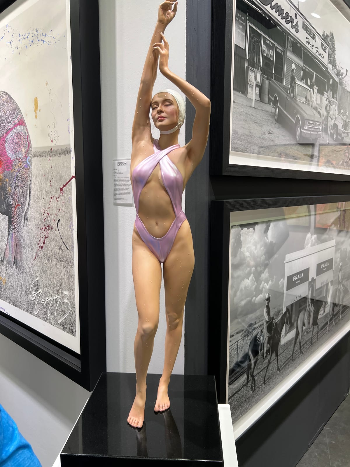 Carole A. Feuerman, Temptation (Table-Top) w/ Pink Silk Suit and Pearl White Cap - 1/8, 2024