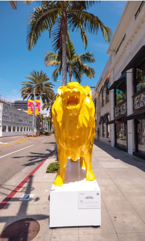 Richard Orlinski, Lion - Jaune TDF Resin