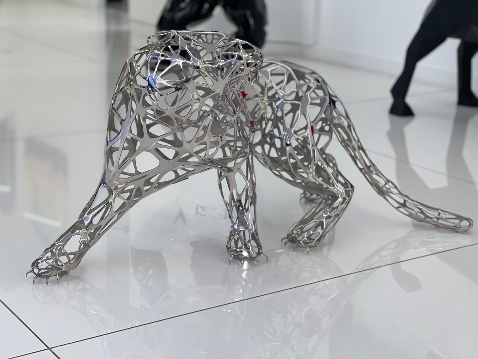 Richard Orlinski, Tiger Stainless 80cm AP IV/IV, 2024