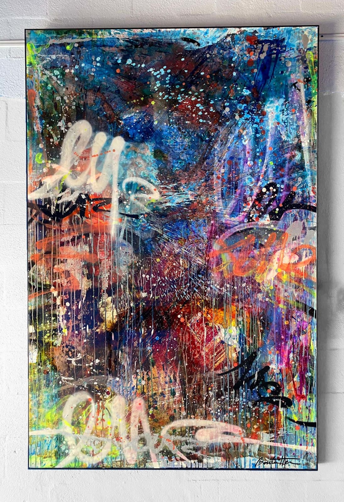 Cédric Bouteiller, Abstrait Signes Blancs, 2020