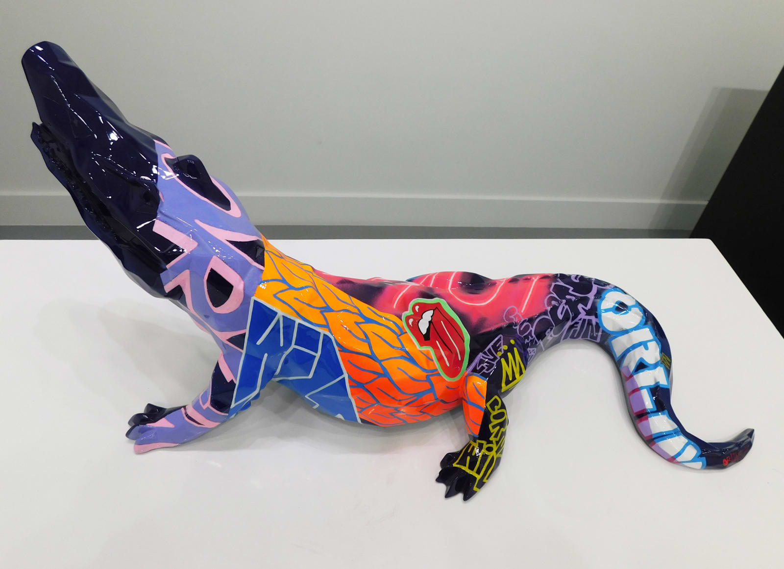 Richard Orlinski, Crocodile Facettes Tag 70cm 1/1, 2022
