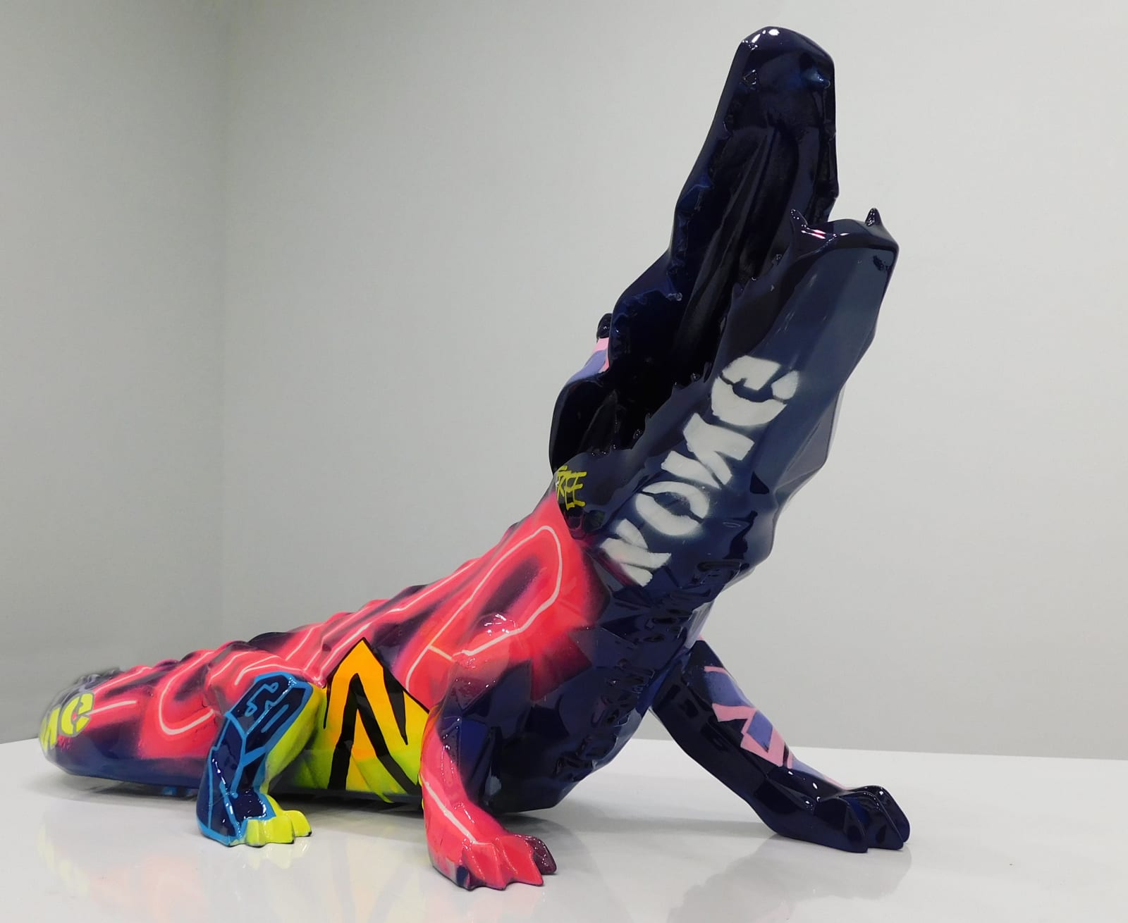 Richard Orlinski, Crocodile Facettes Tag 70cm 1/1, 2022