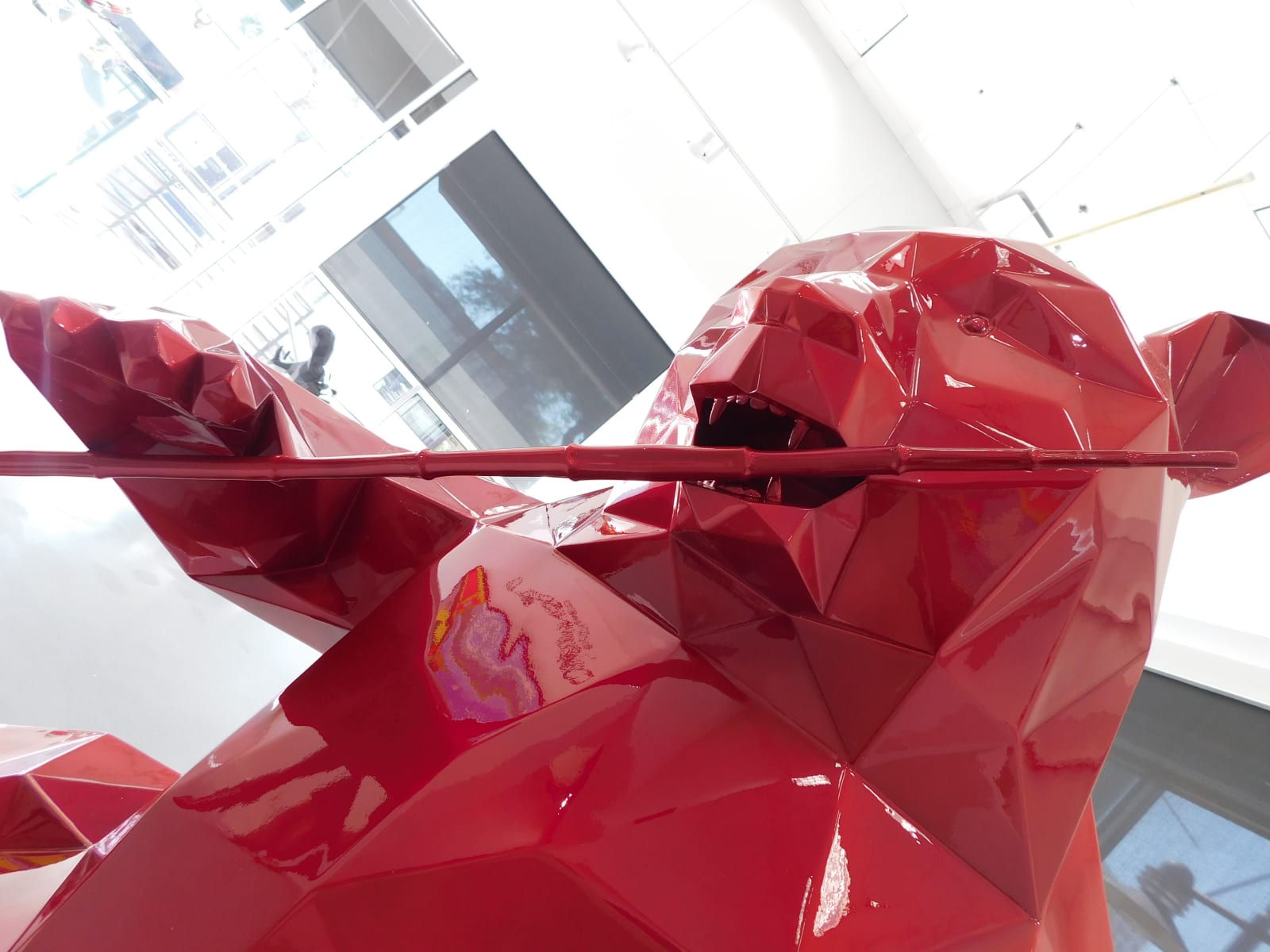 Richard Orlinski, Panda Rouge Flamme 130cm 8/8, 2022