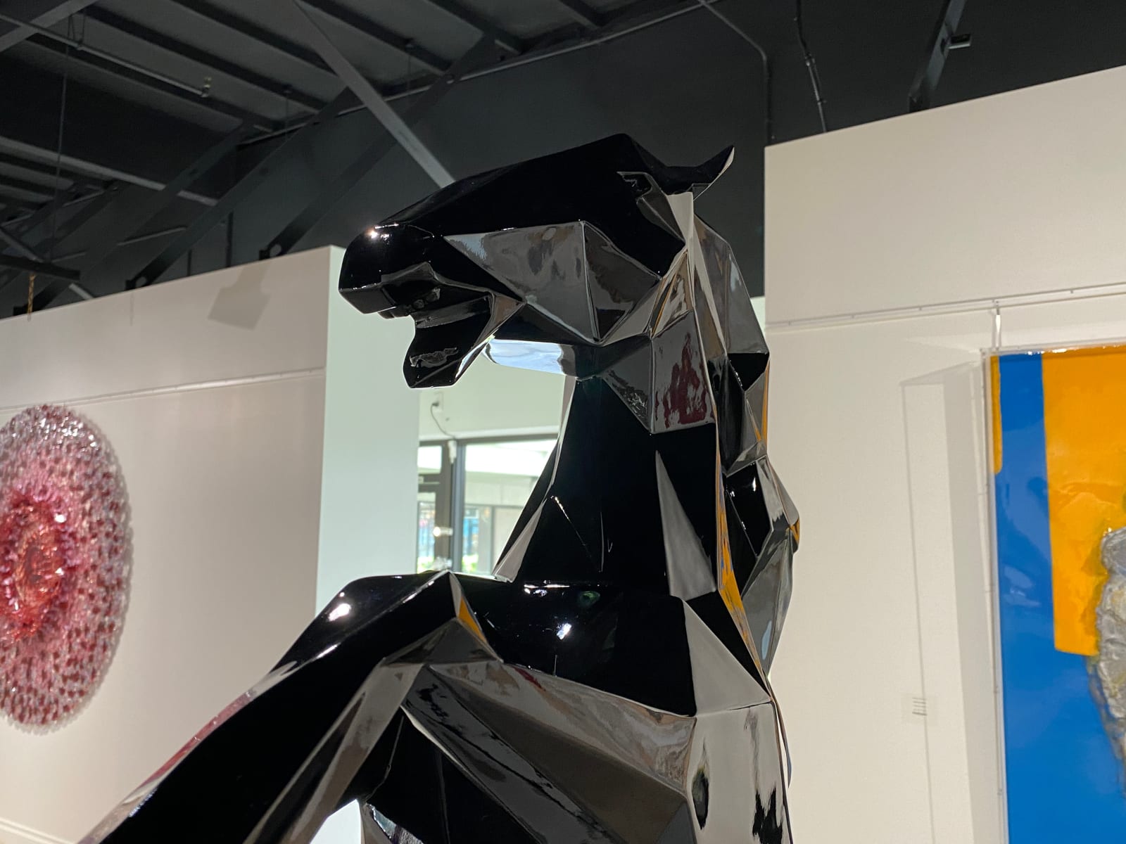 Richard Orlinski, Prancing Horse - 110 cm Noir Brillant 8/8
