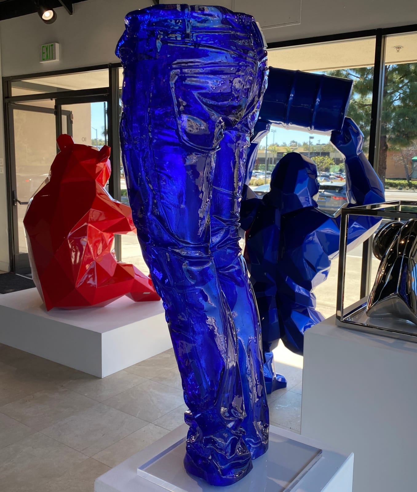 Richard Orlinski, Wild Denim, Crystal Blue Jeans - 70 cm