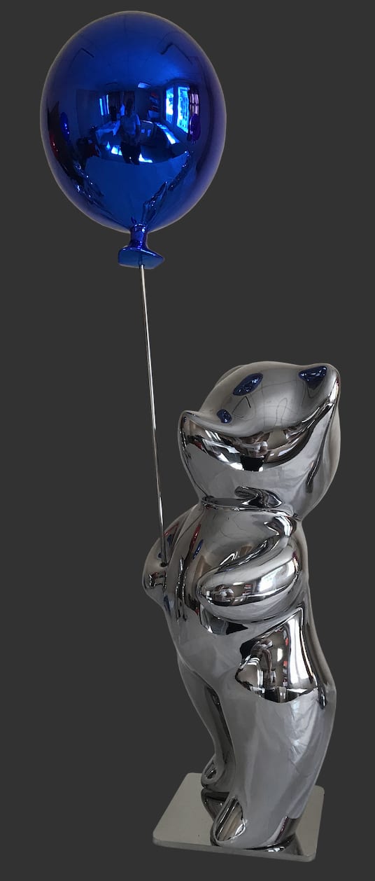 CÉVÉ, Bubbly Silver Glitter Balloon Blue - 2/8