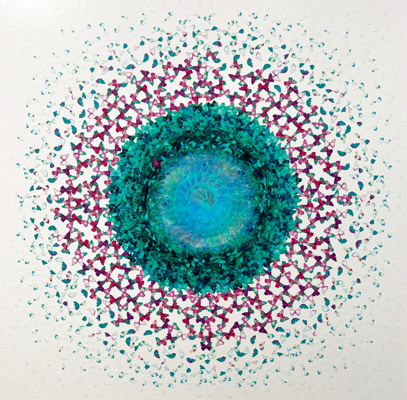 Annalù, Dreamcatcher Touch Print Green Pink 110cm
