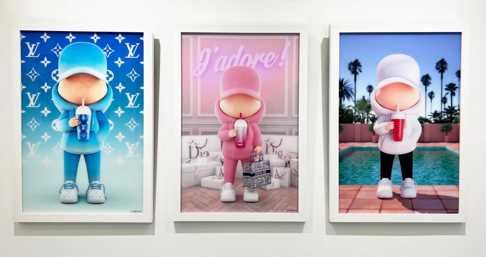 Leo et Steph, Kidcup Beverly Hills V3 (Large) framed, 2021