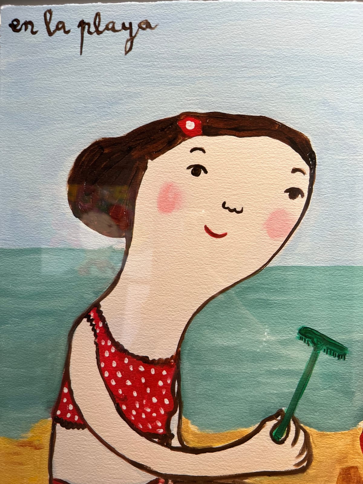Eva Armisén, En La Playa / At The Beach (framed)