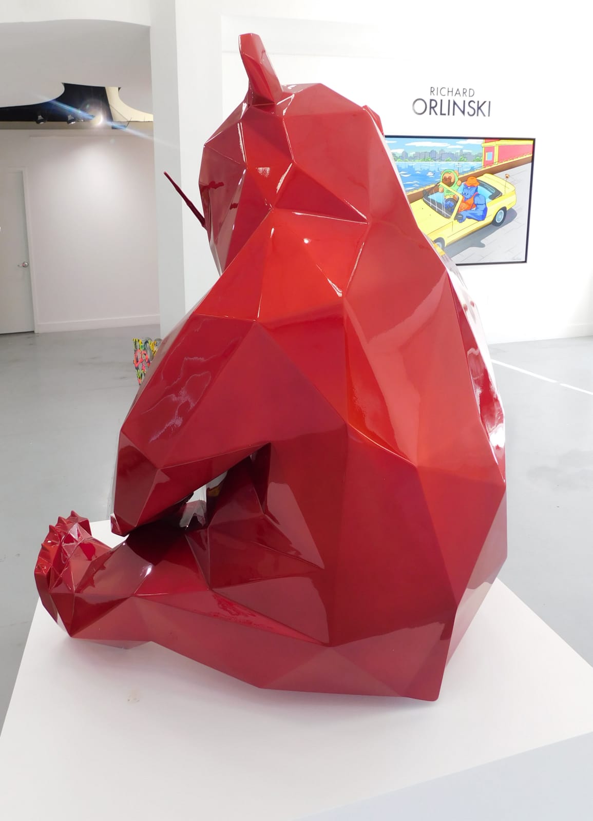 Richard Orlinski, Panda Rouge Flamme 130cm 8/8, 2022