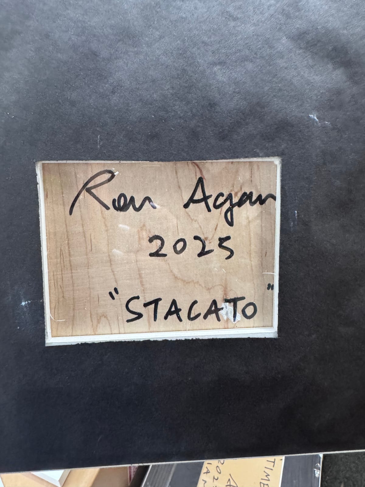 Ron Agam, Stacato, 2025