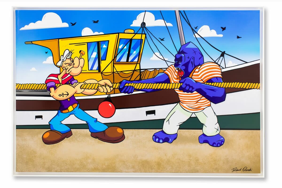 Richard Orlinski, Painting - Kong & Popeye, 2021