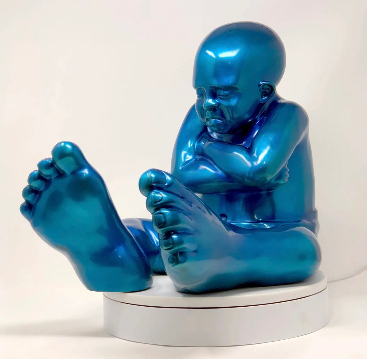 Idan Zareski, Babyfoot 35 - Bronze Blue 3/8, 2022