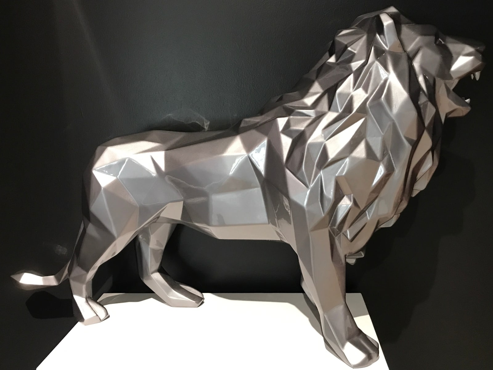 Richard Orlinski, Lion - 80 cm Gris Metal 8/8