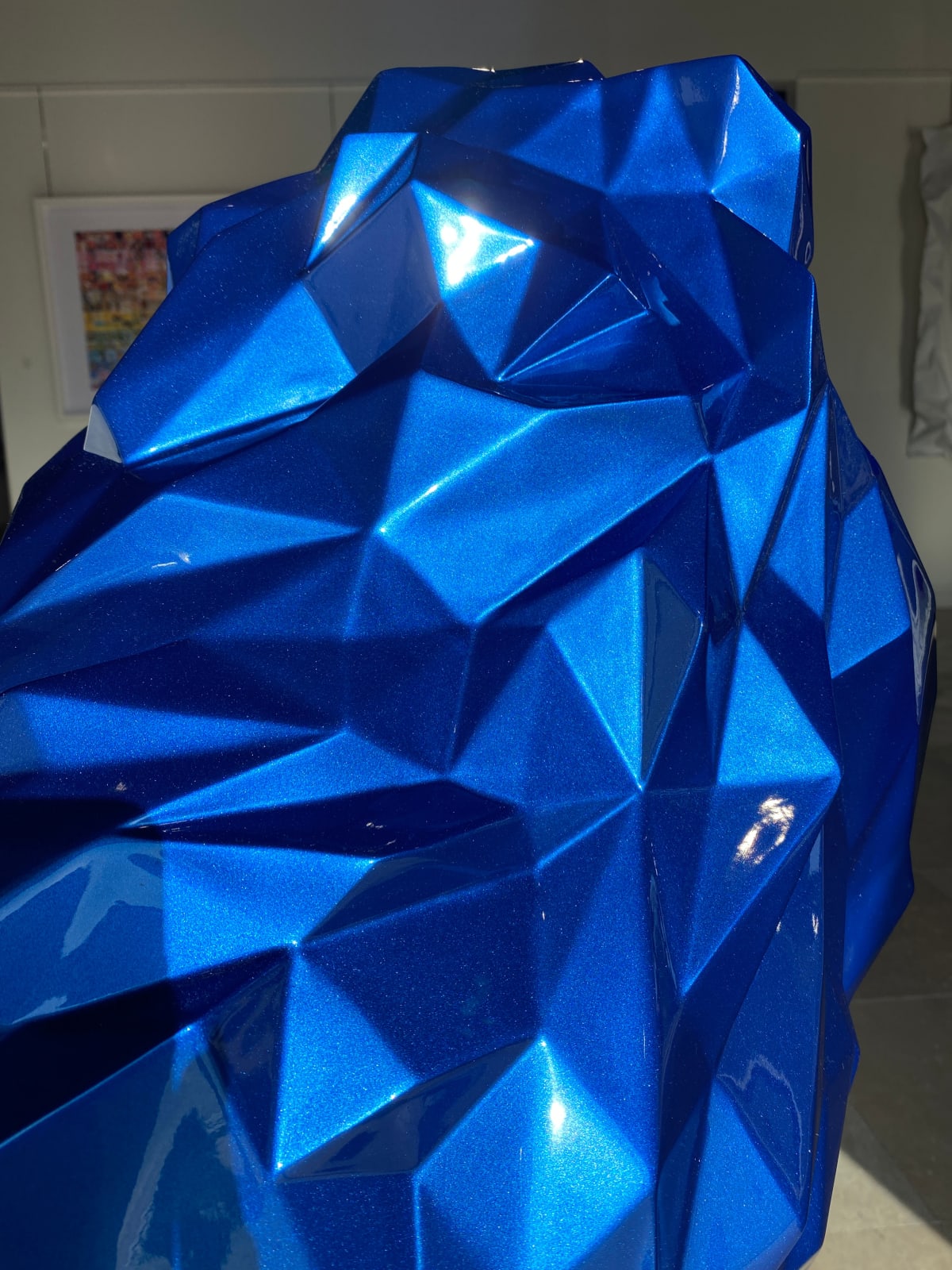 Richard Orlinski, Lion - 150 cm Bleu Sams IV/IV