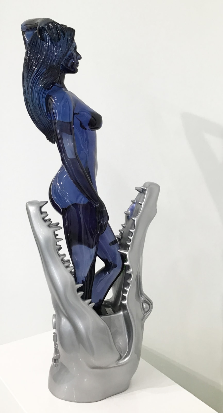 Richard Orlinski, Pin Up Blue Crystal Clear and Chrome