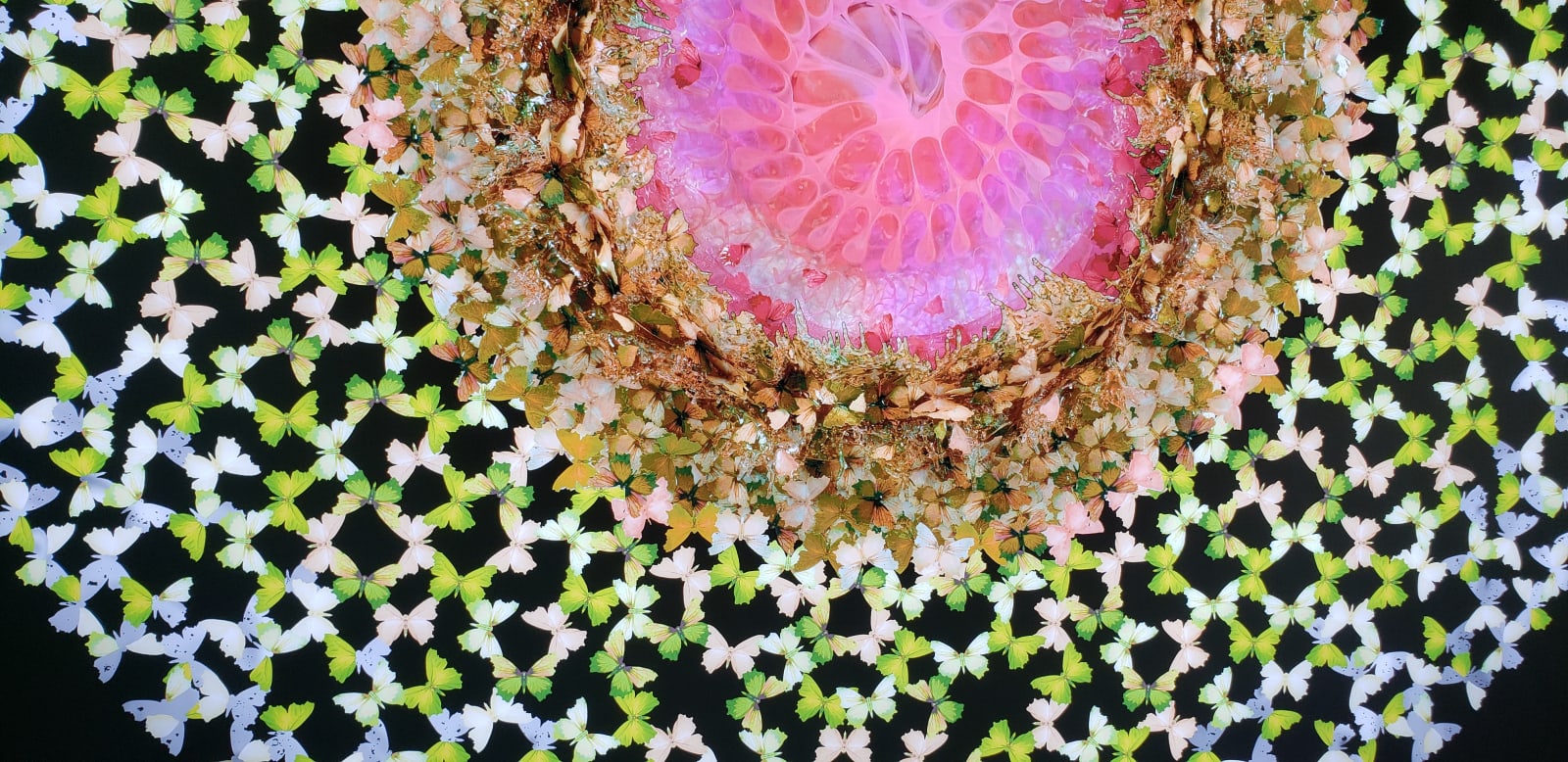 Annalù, Dreamcatcher LED Light Print Green Red 110cm