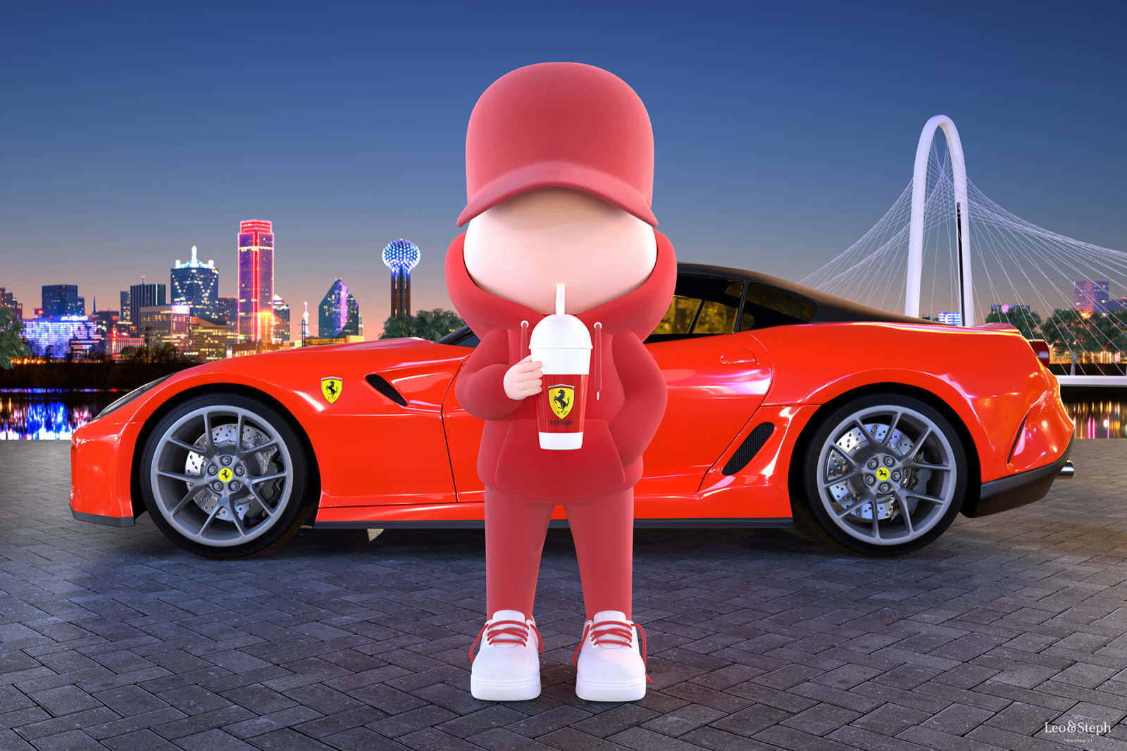 Leo et Steph, Kidcup Ferrari (Large), 2020