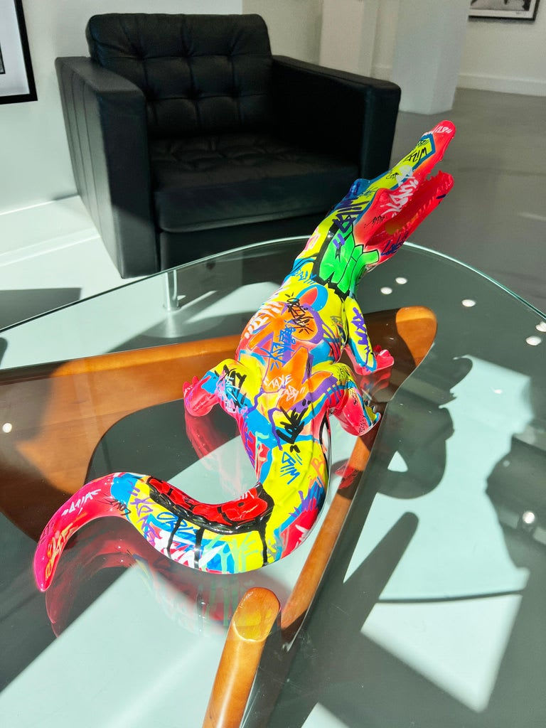 Richard Orlinski, Crocodile Tagged 70 cm