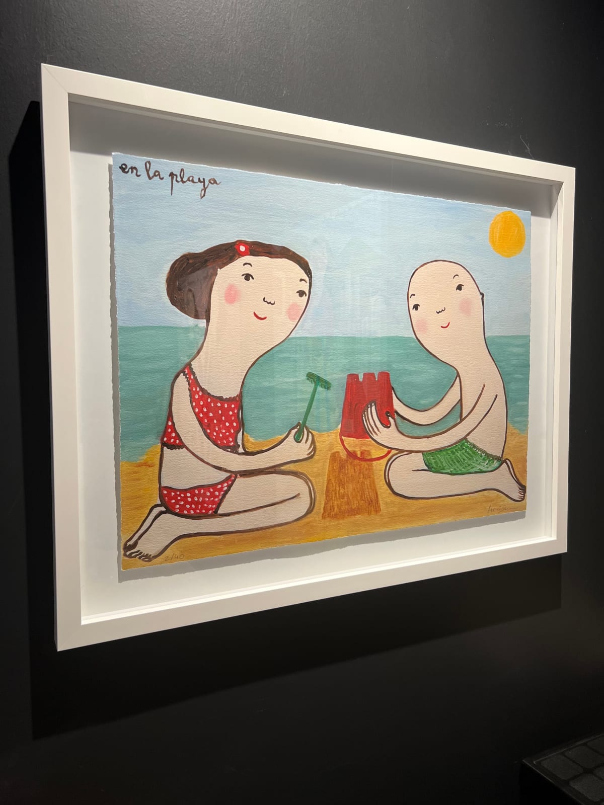 Eva Armisén, En La Playa / At The Beach (framed)